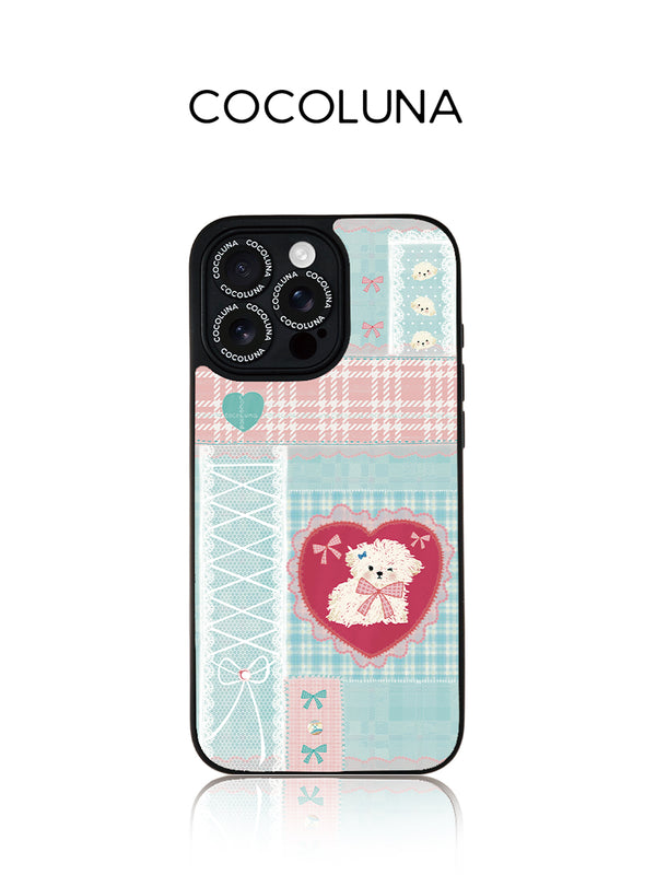 Puppy Patchwork Butterfly Mirror Magnetic